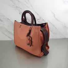 Load image into Gallery viewer, 38124 Coach Rogue 31 Melon Colorblock Oxblood Handbag