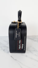 Load image into Gallery viewer, Coach x Jean-Michel Basquiat Square Bag with Banana artwork - Smooth Black Leather Crossbody Bag Handbag Coach 6898
