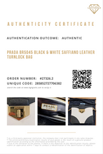 Load image into Gallery viewer, Prada Turnlock Satchel Bicolor Crossbody Bag in Black, White & Red Saffiano Leather - Prada BR5045