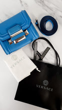 Load image into Gallery viewer, Versace Medusa Blue Crossbody Flap bag in Smooth Leather - Light Blue Clutch