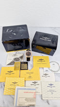 Load image into Gallery viewer, Breitling Eclipse Montbrillant 18K Yellow Rose Gold Watch Moonphase Chronograph Full Set Box & PapersH43330