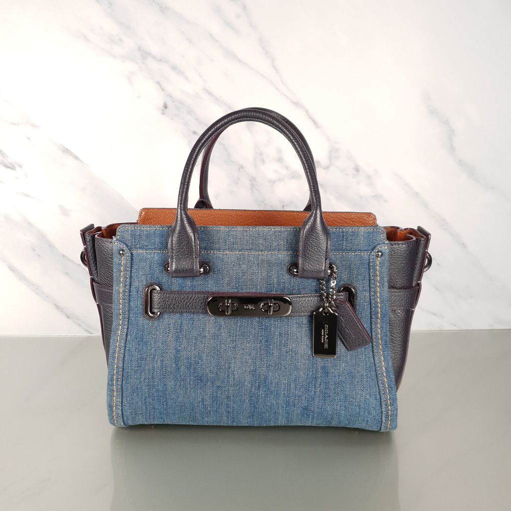 Coach swagger denim deals
