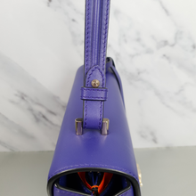 Load image into Gallery viewer, Versace DV One Purple Orange Chamois Handbag TopHandle Medusa
