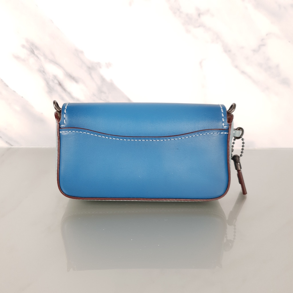 Coach 1941 Dinkier in Bluejay Blue Colorblock with Floral Pink