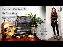 Load and play video in Gallery viewer, Versace Shoulder Flap Bag in Quilted Nappa Leather With Chain Details The Greek