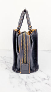 Coach 1941 Rogue 25 Bag in Black Pebble Leather with Honey Suede lining - Handbag Shoulder Bag - Coach 54536