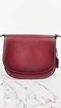 Load image into Gallery viewer, Coach 1941 Saddle 23 Bag in Burgundy Smooth Leather - Crossbody Shoulder Bag Red Brown - Coach 55036
