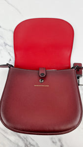 Coach 1941 Saddle 23 Bag in Burgundy Smooth Leather - Crossbody Shoulder Bag Red Brown - Coach 55036