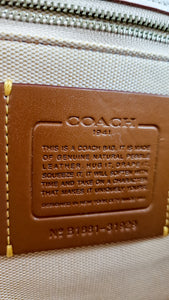 Coach 1941 Page 27 With Border Rivets in Chalk White Pebble Leather - Coach 31929