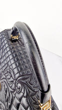 Load image into Gallery viewer, Versace Vanitas Altea Baroque Quilted Leather Black Handbag with Medusa Tassel 
