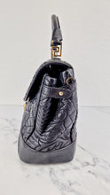 Load image into Gallery viewer, Versace Vanitas Altea Baroque Quilted Leather Black Handbag with Medusa Tassel 
