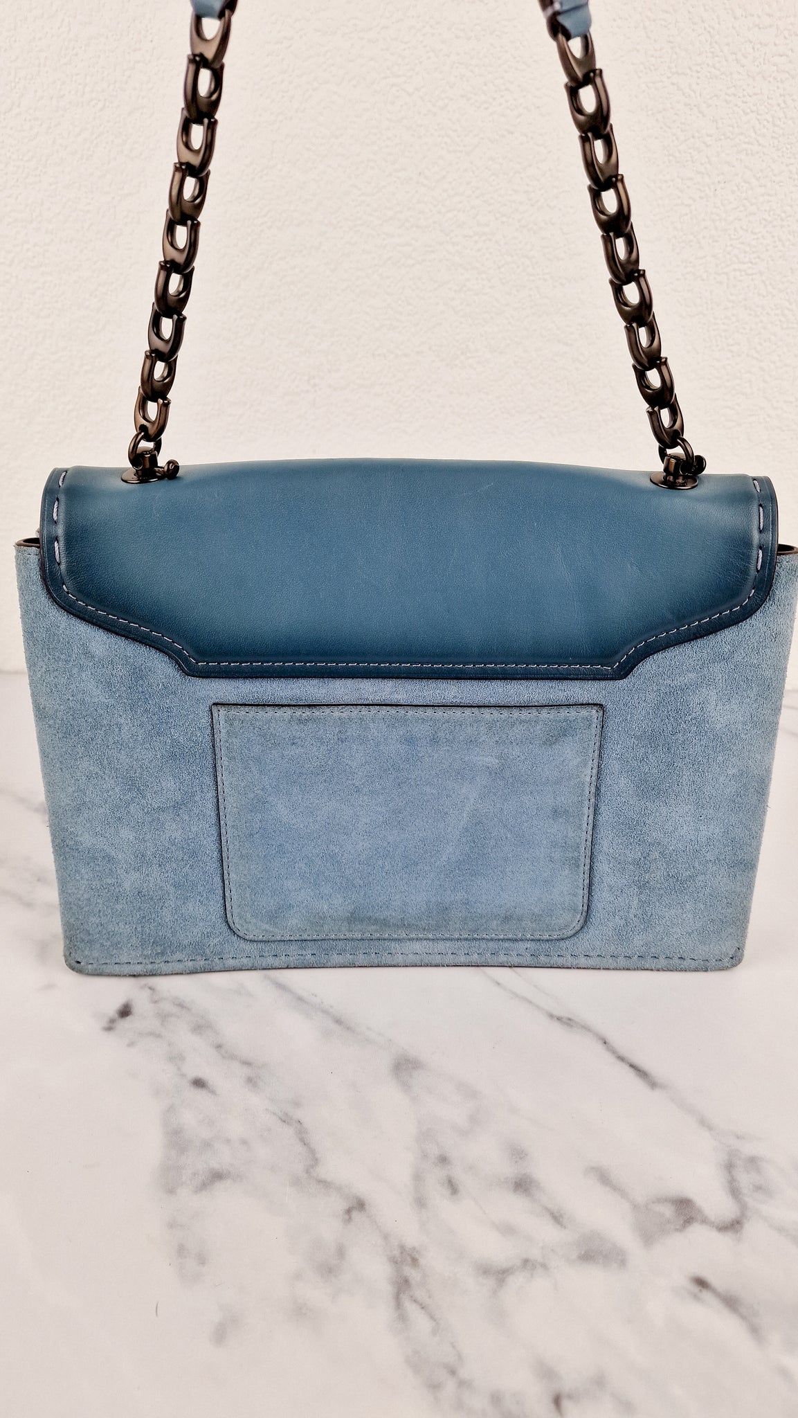 Coach 1941 Swagger Crossbody in Chambray Blue Suede & Smooth Leather - –  Essex Fashion House