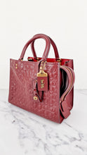 Load image into Gallery viewer, Coach Rogue 25 in Burgundy Signature Embossed Leather Floral Bow Lining - Coach 26839
