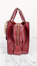 Load image into Gallery viewer, Coach Rogue 25 in Burgundy Signature Embossed Leather Floral Bow Lining - Coach 26839
