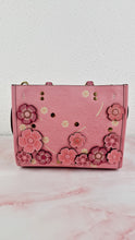Load image into Gallery viewer, Coach 1941 Rogue 25 Tea Rose Appliqué Colorblock in Bubblegum Pink Leather Handbag - Coach C8510
