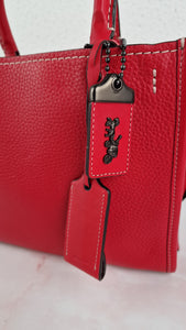 Coach Rogue 25 in 1941 Red Pebbled Leather Bag - Coach 54536