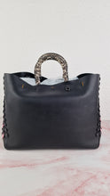 Load image into Gallery viewer, Coach 1941 Rogue Tote Bag With Links in Black &amp; Pink With Snakeskin Handles
