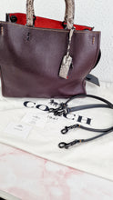 Load image into Gallery viewer, Coach 1941 Rogue 36 MTO in Oxblood &amp; Black with Genuine Snakeskin Handles - Shoulder Bag Handbag - Coach 86747&#39;
