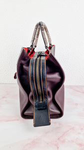 Coach 1941 Rogue 36 MTO in Oxblood & Black with Genuine Snakeskin Handles - Shoulder Bag Handbag - Coach 86747