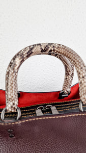 Coach 1941 Rogue 36 MTO in Oxblood & Black with Genuine Snakeskin Handles - Shoulder Bag Handbag - Coach 86747