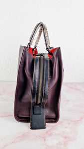 Coach 1941 Rogue 36 MTO in Oxblood & Black with Genuine Snakeskin Handles - Shoulder Bag Handbag - Coach 86747