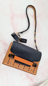 Coach 1941 Swagger With Quilting, Rivets & C Chain in Smooth Leather Mixed Metals - Coach 25491