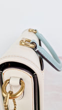 Load image into Gallery viewer, Coach 1941 Rogue Tophandle in Chalk Smooth Leather With Pastel Leather Chain Link Strap Handbag - Coach CA087
