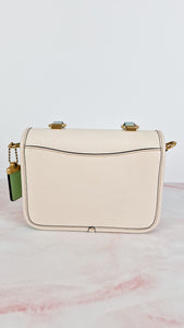 Coach 1941 Rogue Tophandle in Chalk Smooth Leather With Pastel Leather Chain Link Strap Handbag - Coach CA087