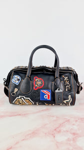 Coach 1941 Badlands Satchel Varsity Patch Bag 1 of 1 Customized Black Smooth Leather - Coach 56587