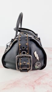 Coach 1941 Badlands Satchel Varsity Patch Bag 1 of 1 Customized Black Smooth Leather - Coach 56587