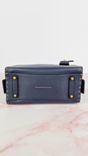 Load image into Gallery viewer, Coach 1941 Rogue 25 in Midnight Navy Blue with Border Rivets and Tea Rose Studs Shoulder Bag Handbag in Pebble Leather - Coach 30456
