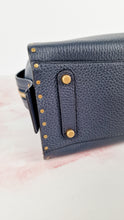 Load image into Gallery viewer, Coach 1941 Rogue 25 in Midnight Navy Blue with Border Rivets and Tea Rose Studs Shoulder Bag Handbag in Pebble Leather - Coach 30456
