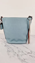 Load image into Gallery viewer, Coach Duffle 20 Colorblock Pebble Leather Bucket Bag Blue Chalk Crossbody Bag -  Coach 29260
