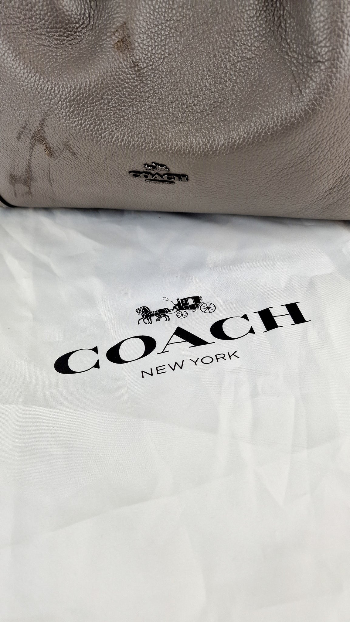 Coach edie 31 metallic 2025 shoulder bag