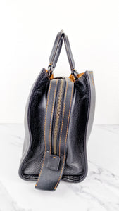 Coach 1941 Rogue 36 Bag in Black Pebble Leather with Honey Suede -  Coach 54556 - Classic Handbag