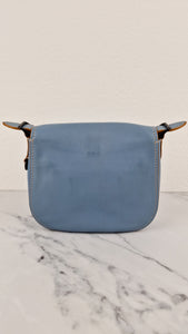 Coach 1941 Saddle 23 Bag in Cornflower Blue Smooth Leather Crossbody Shoulder Bag - Coach 55036