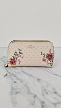 Load image into Gallery viewer, Coach Magnolia Make Up Pouch Chalk Floral - Coach F32067Coach Cosmetic Case 17 with Mini Magnolia Bouquet Print Make Up Pouch Chalk Floral - Coach F32067
