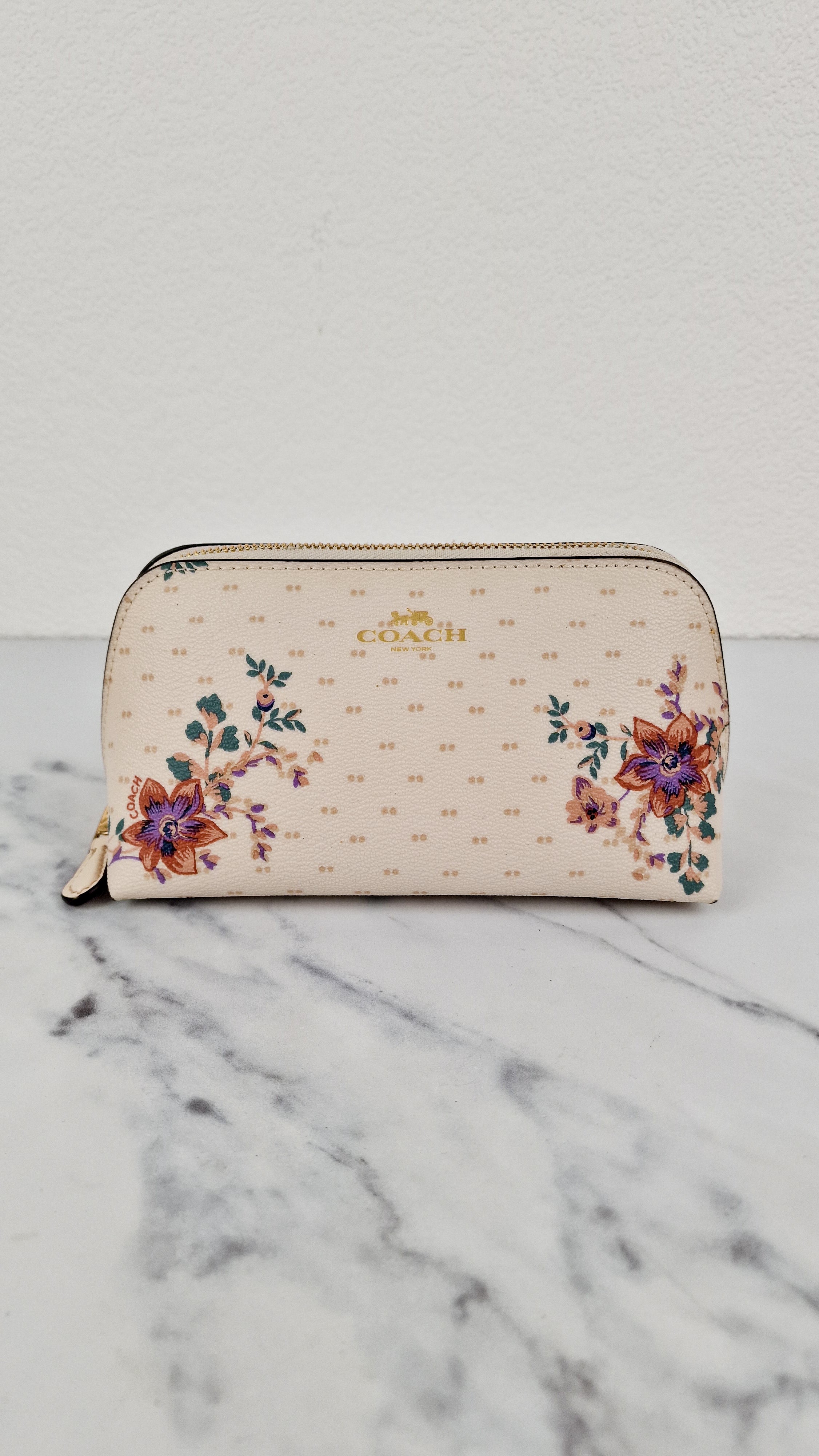 Coach floral cosmetic case new arrivals