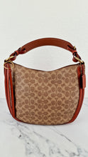 Load image into Gallery viewer, Coach Sutton Hobo Bag in Signature &amp; Saddle Brown Leather - Shoulder Bag - Coach 38580
