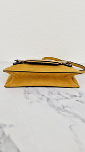 Coach 1941 Swagger Crossbody in Flax Yellow Suede & Smooth Leather - Clutch Shoulder Bag- Coach 25833