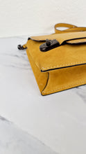 Load image into Gallery viewer, Coach 1941 Swagger Crossbody in Flax Yellow Suede &amp; Smooth Leather - Clutch Shoulder Bag- Coach 25833
