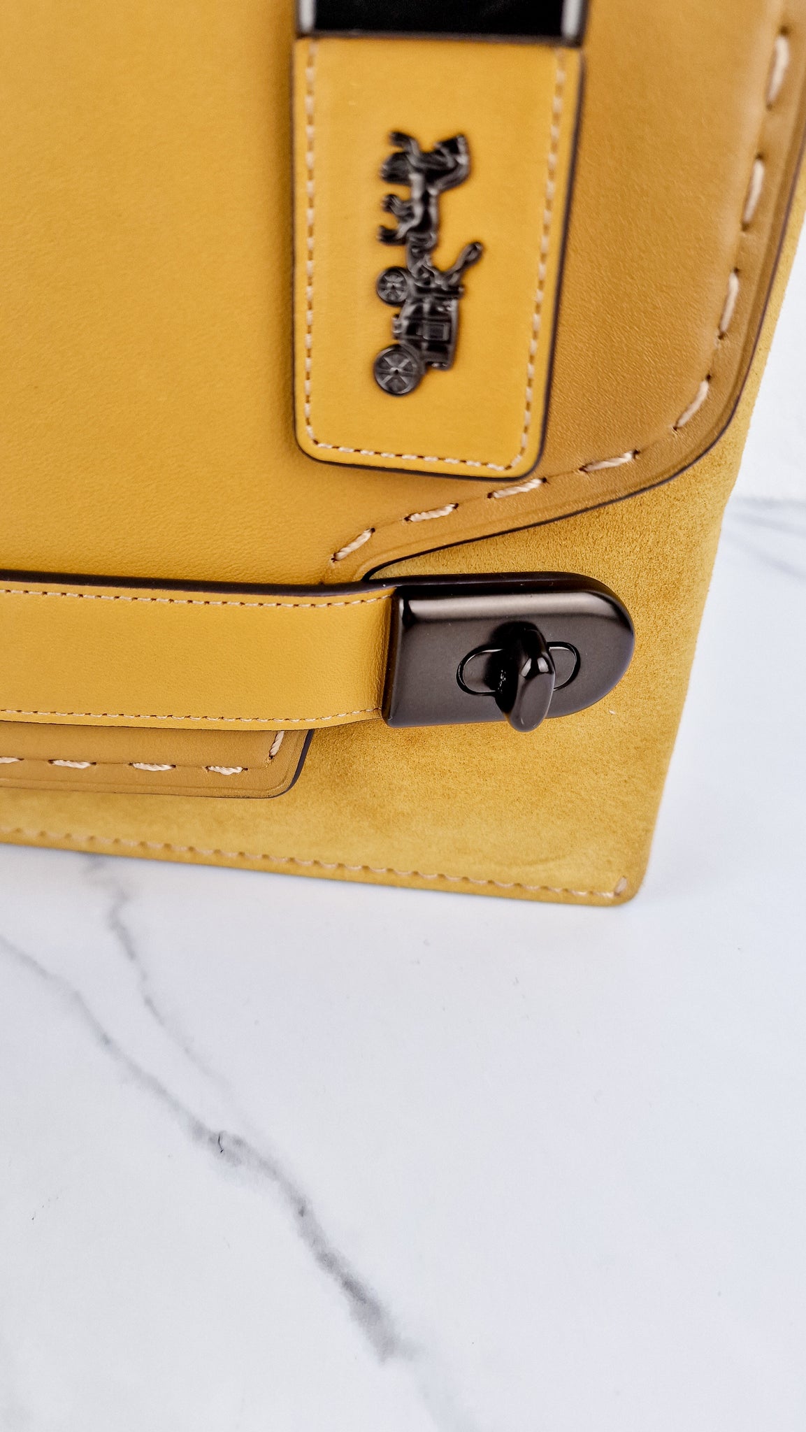 Yellow on sale suede bag