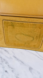 Coach 1941 Swagger Crossbody in Flax Yellow Suede & Smooth Leather - Clutch Shoulder Bag- Coach 25833