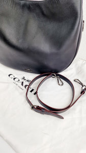 Coach Nomad Hobo in Black Willow with Tea Rose Details - Crossbody Shoulder Bag with - Coach 55543
