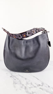 Coach Nomad Hobo in Black Willow with Tea Rose Details - Crossbody Shoulder Bag with - Coach 55543