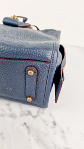 Coach 1941 Rogue 25 in Dark Denim Blue Shoulder Bag Handbag Navy Pebble Leather - Coach 54536