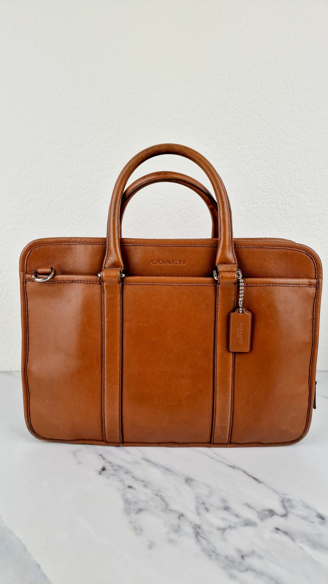 Coach Brown Leather Briefcase Laptop Bag Coach