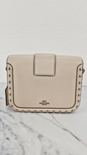Load image into Gallery viewer, Coach Page Crossbody Bag Chalk Smooth Leather With Western Rivets and Snakeskin - Handbag - Coach 86731
