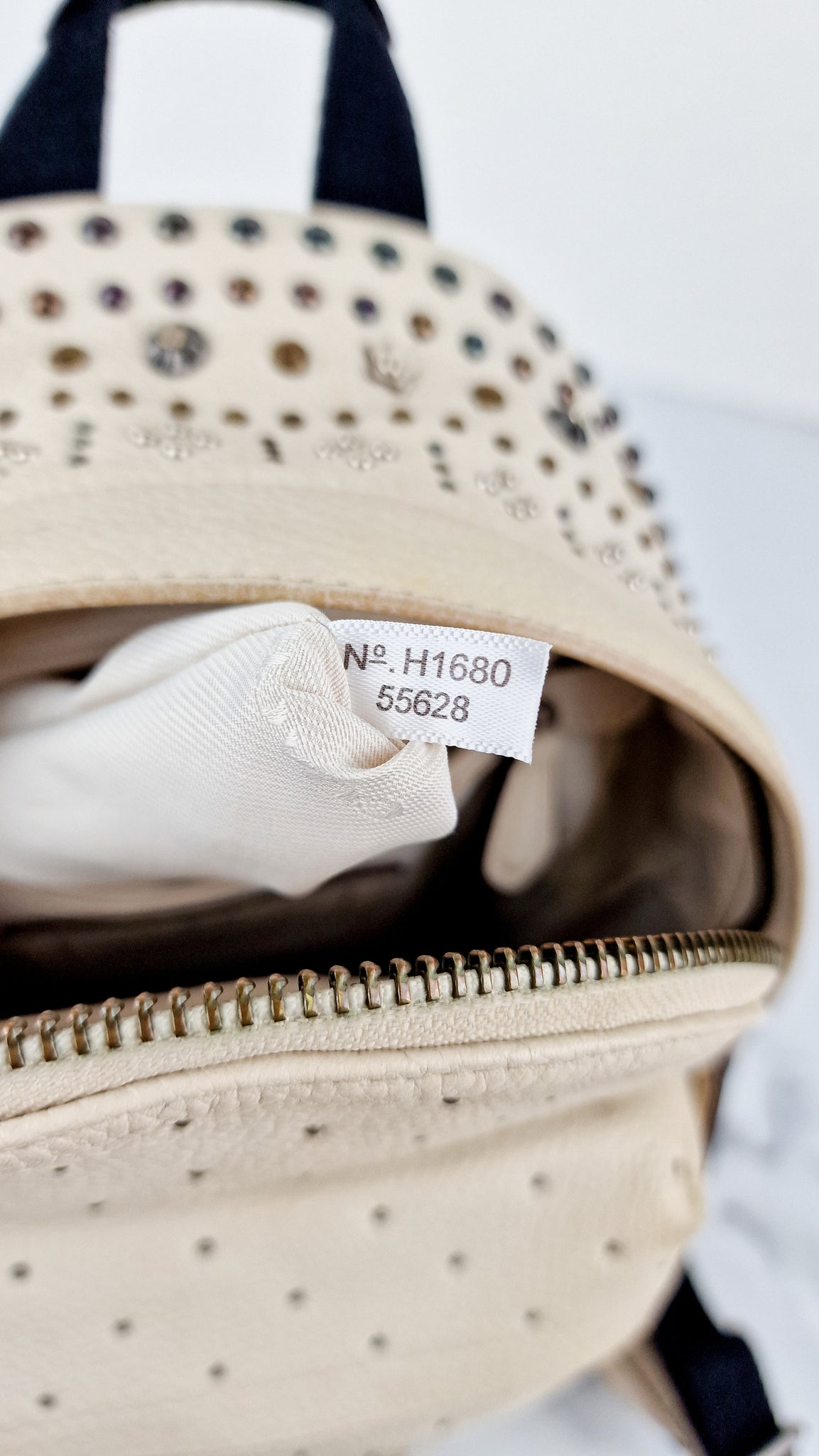 coach bandana rivets mini campus backpack in pebble leather Coach Mini Campus Backpack in Chalk White Pebble Leather with Bandana – Essex Fashion House