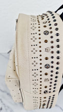 Load image into Gallery viewer, Coach Mini Campus Backpack in Chalk White Pebble Leather with Bandana Rivets - Coach 55628
